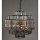 Axa 6 Light 25 inch Matte Black Chandelier Ceiling Light