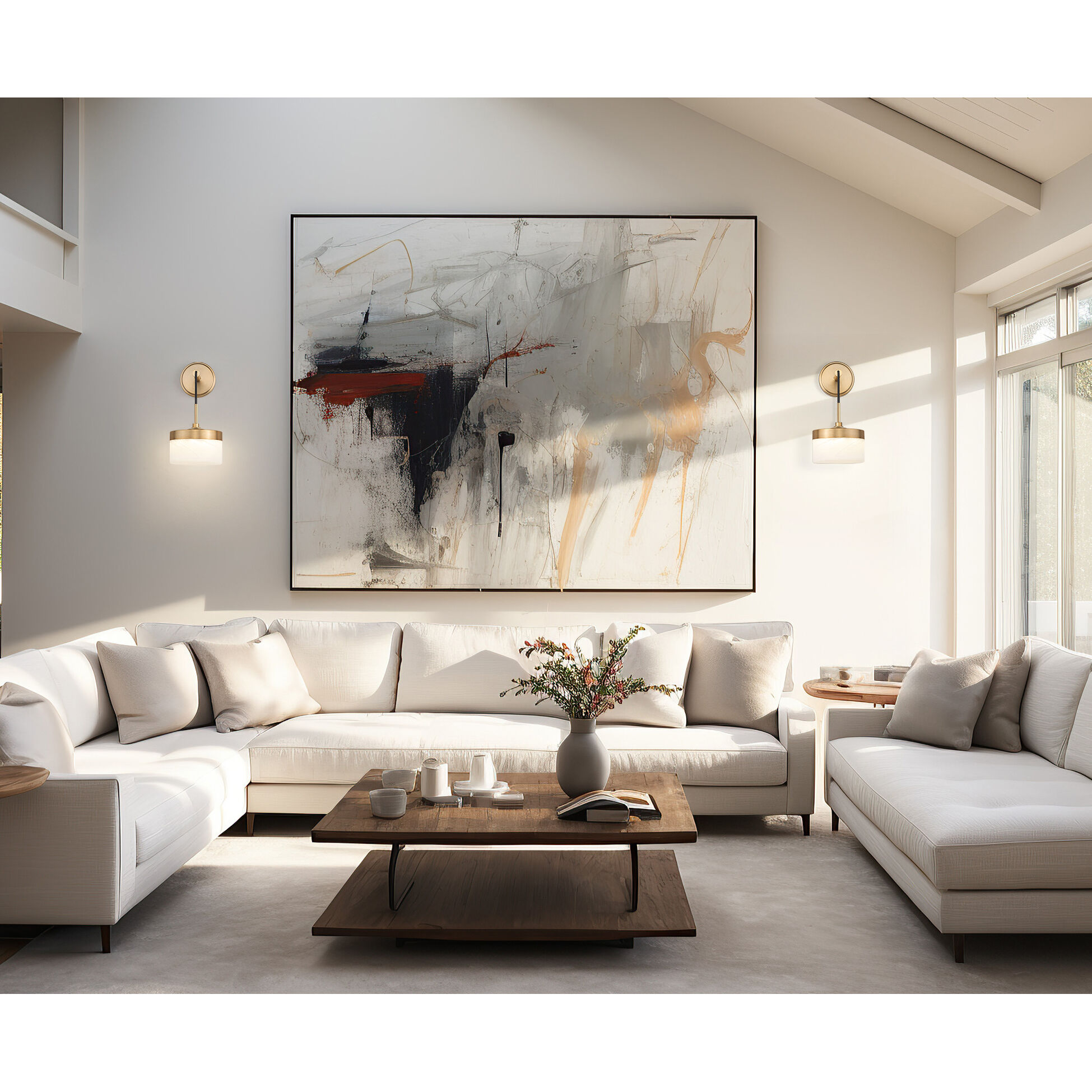 Renaud Wall Sconce Wall Light in Modern Gold