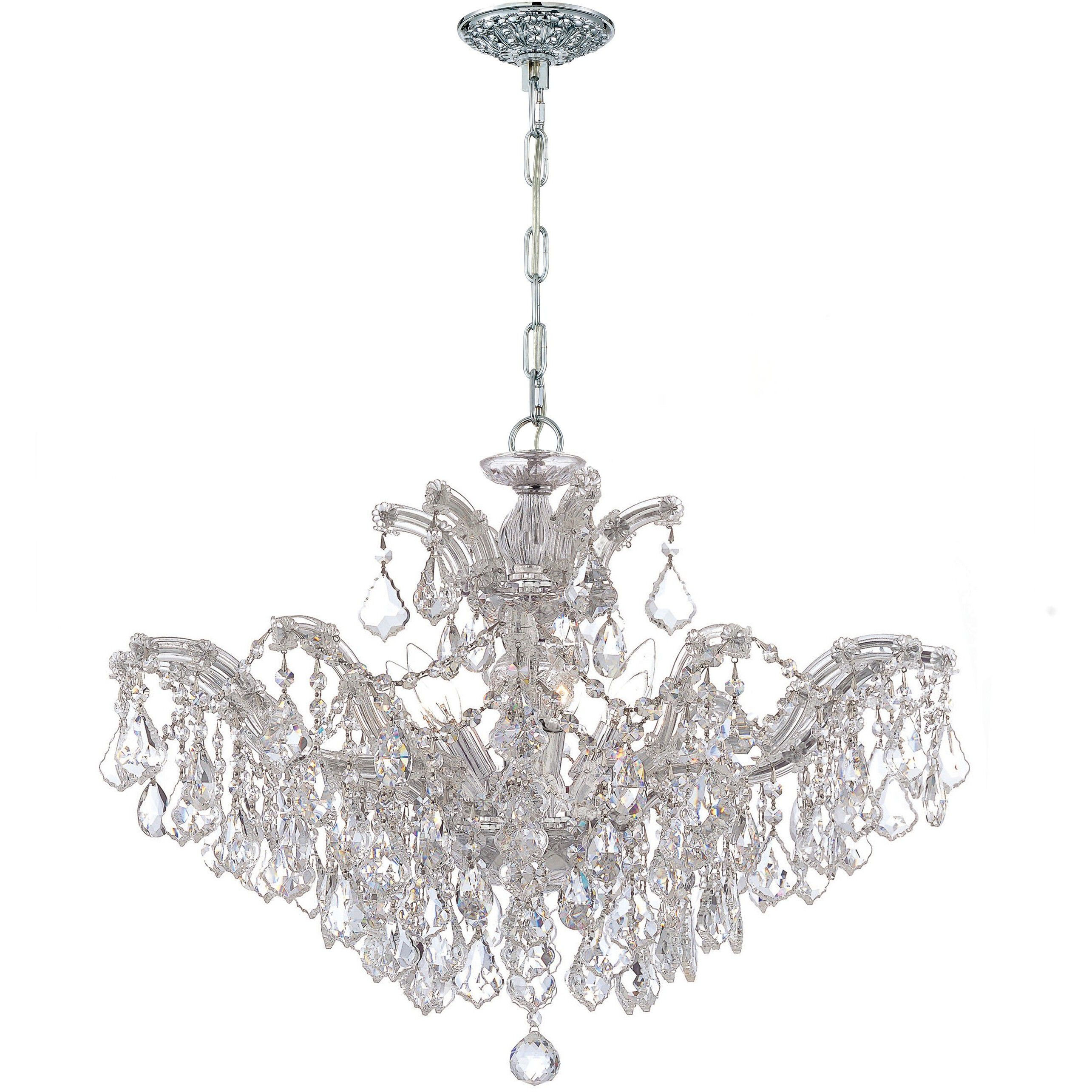 Maria Theresa 6 Light 29 inch Polished Chrome Chandelier Ceiling Light in Clear Spectra