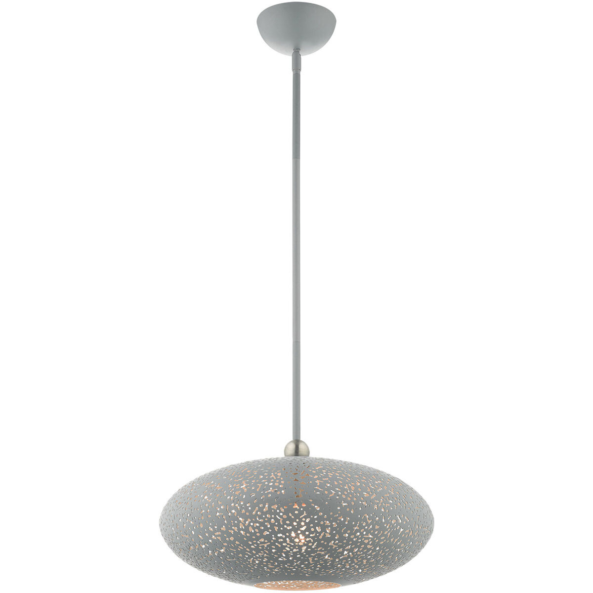 Charlton 1 Light 16 inch Nordic Gray with Brushed Nickel Accents Pendant Ceiling Light
