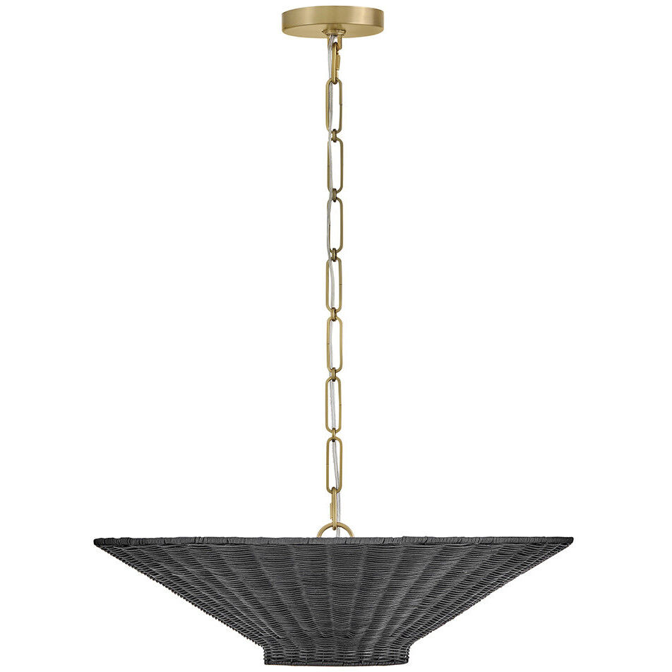 Delia 4 Light 23.5 inch Lacquered Brass Convertible Chandelier Ceiling Light