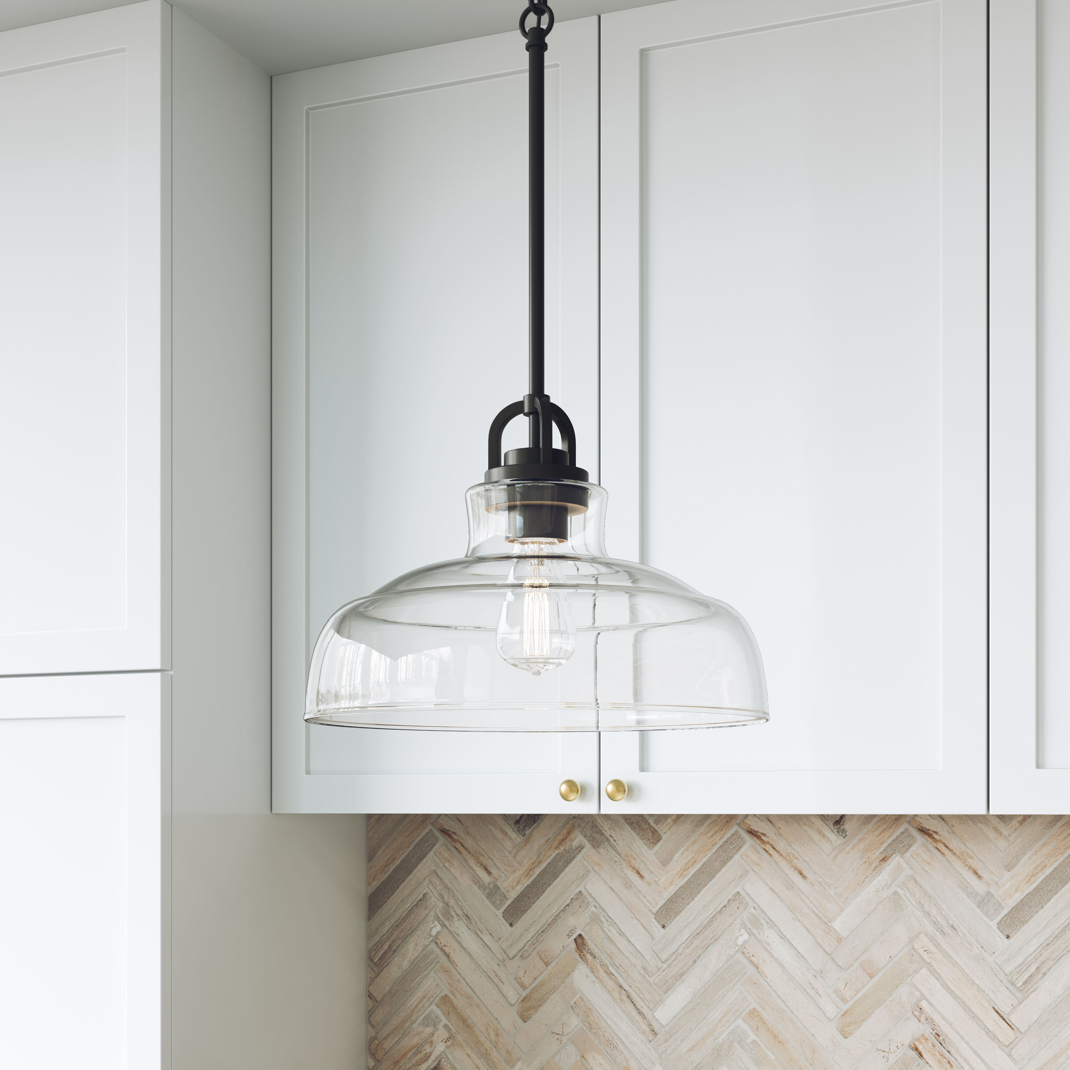 Clarien 1 Light 14 inch Matte Black Pendant Ceiling Light