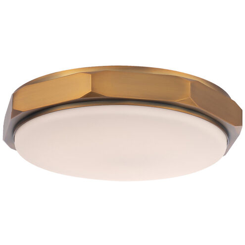 Grommet 1 Light 13 inch Aged Brass Flush Mount Ceiling Light in 2700K, 13in.