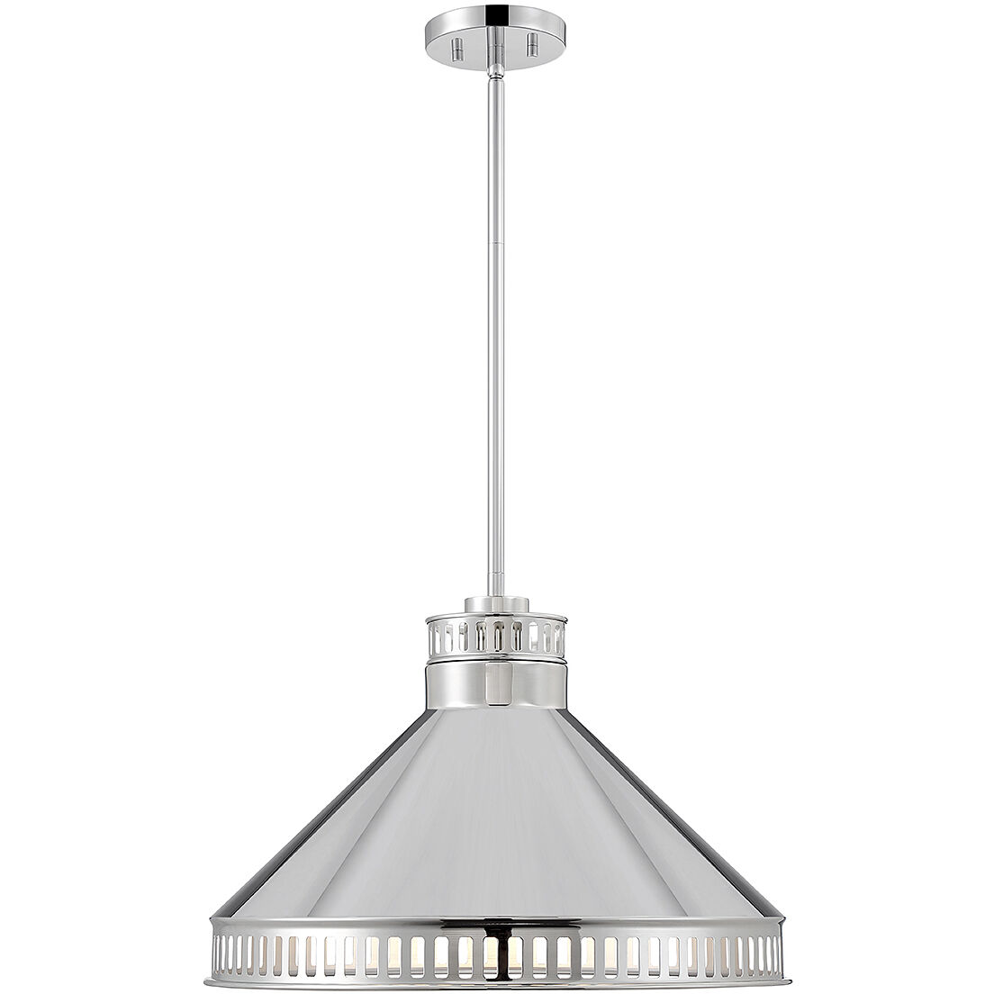 Seagram 3 Light 20 inch Polished Nickel Pendant Ceiling Light