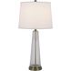 Huxley 30.5 inch 150.00 watt Glass and Antique Brass 2 Pack Table Lamp Set Portable Light