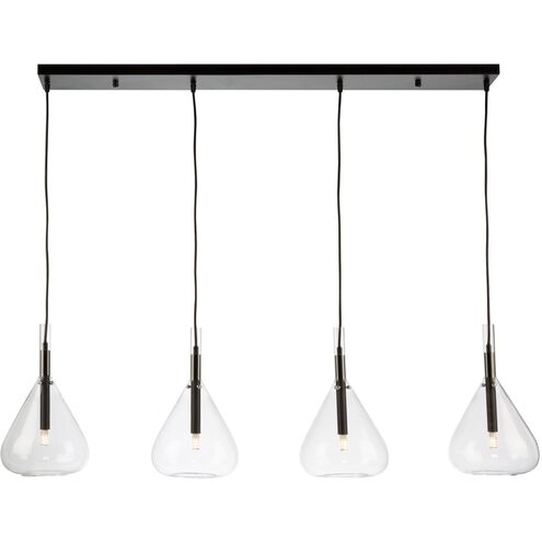 Conic 4 Light 47.2 inch Black Island Light Ceiling Light