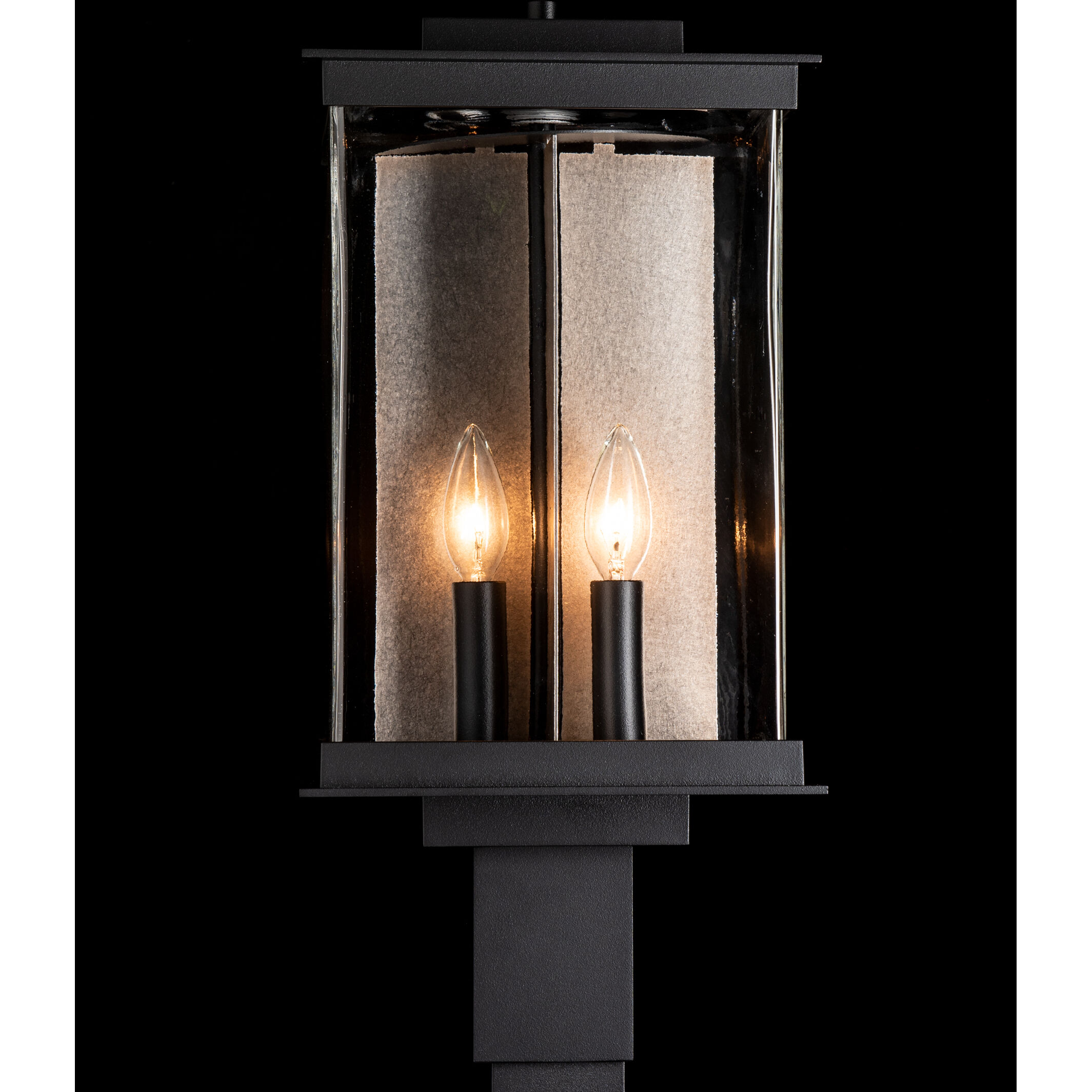 Kingston 4 Light 20.1 inch Coastal Black and Translucent Soft Gold Outdoor Post Light in Coastal Black/Translucent Soft Gold