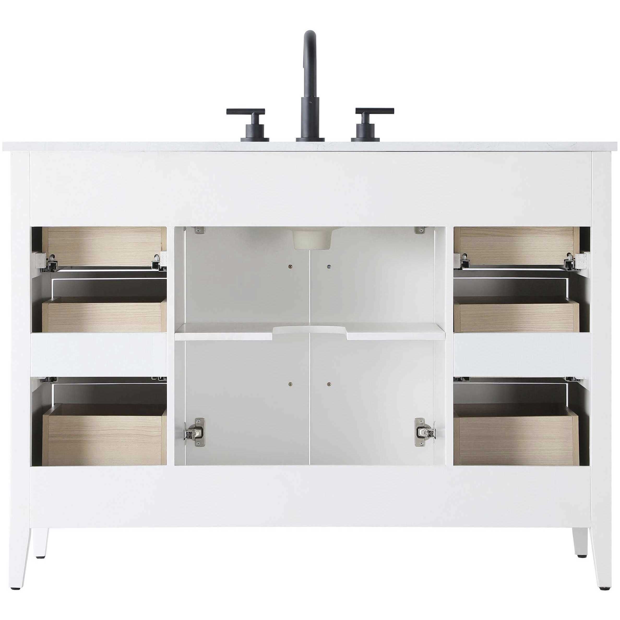 Millie 48 X 35 inch White Bathroom Vanity Cabinet