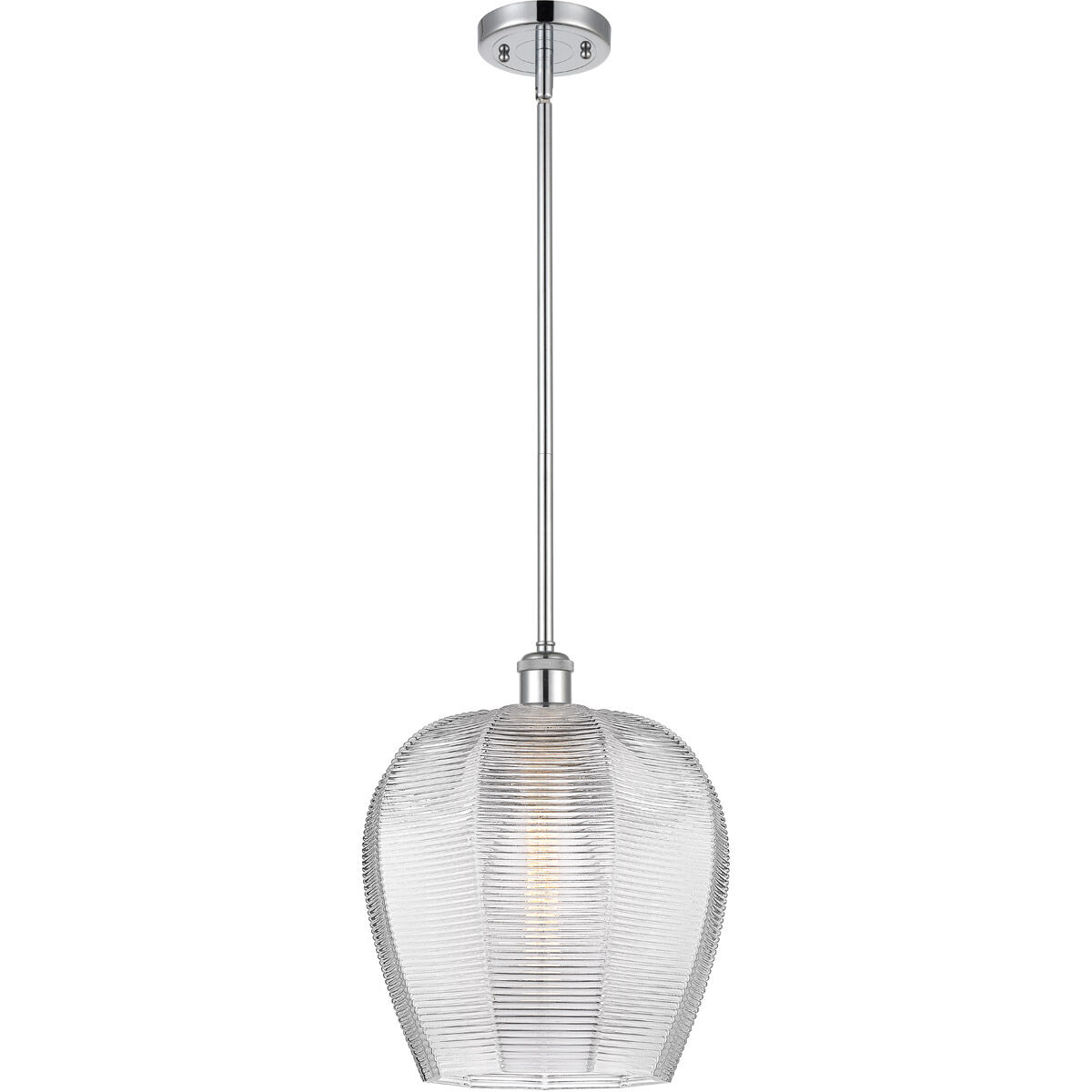 Ballston Norfolk LED 11.75 inch Polished Chrome Mini Pendant Ceiling Light in Clear Glass