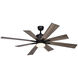 Crawford 60 inch Black with Black-Driftwood Blades Ceiling Fan