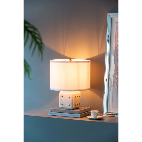 Anita 18 inch 40.00 watt Gold and White Table Lamp Portable Light