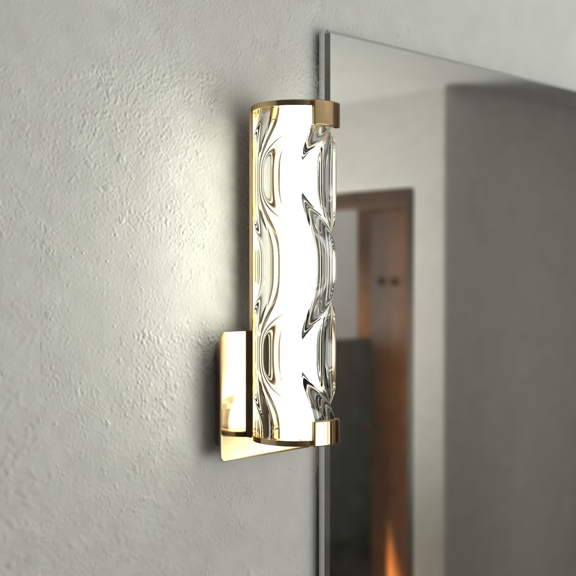 Marseille LED 4.75 inch Natural Brass Bathroom Light Wall Light