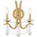 Vesca 2 Light 9 inch Heirloom Gold Wall Sconce Wall Light in Heritage