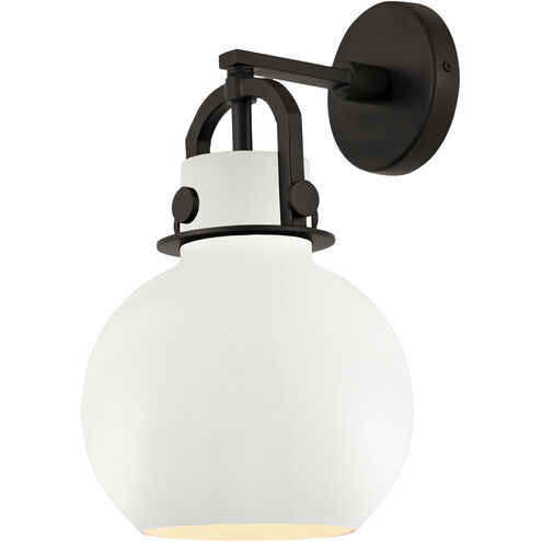 Newton Sphere 1 Light 8 inch Matte Black Sconce Wall Light
