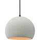 Radiance 1 Light 10 inch Matte White and Champagne Gold and Matte Black Pendant Ceiling Light