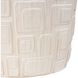 Cambeck 18 inch Off White Glazed Accent Stool