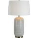 Pierce 29 inch 100.00 watt Cream and Antique Brass Table Lamp Portable Light