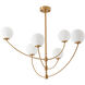 Canada 6 Light 37 inch Brass Chandelier Ceiling Light