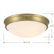 Baumann LED 12.5 inch Vintage Brass Flush Mount Ceiling Light