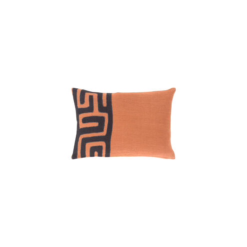 Nairobi 19 X 13 inch Burnt Orange and Black Lumbar Pillow