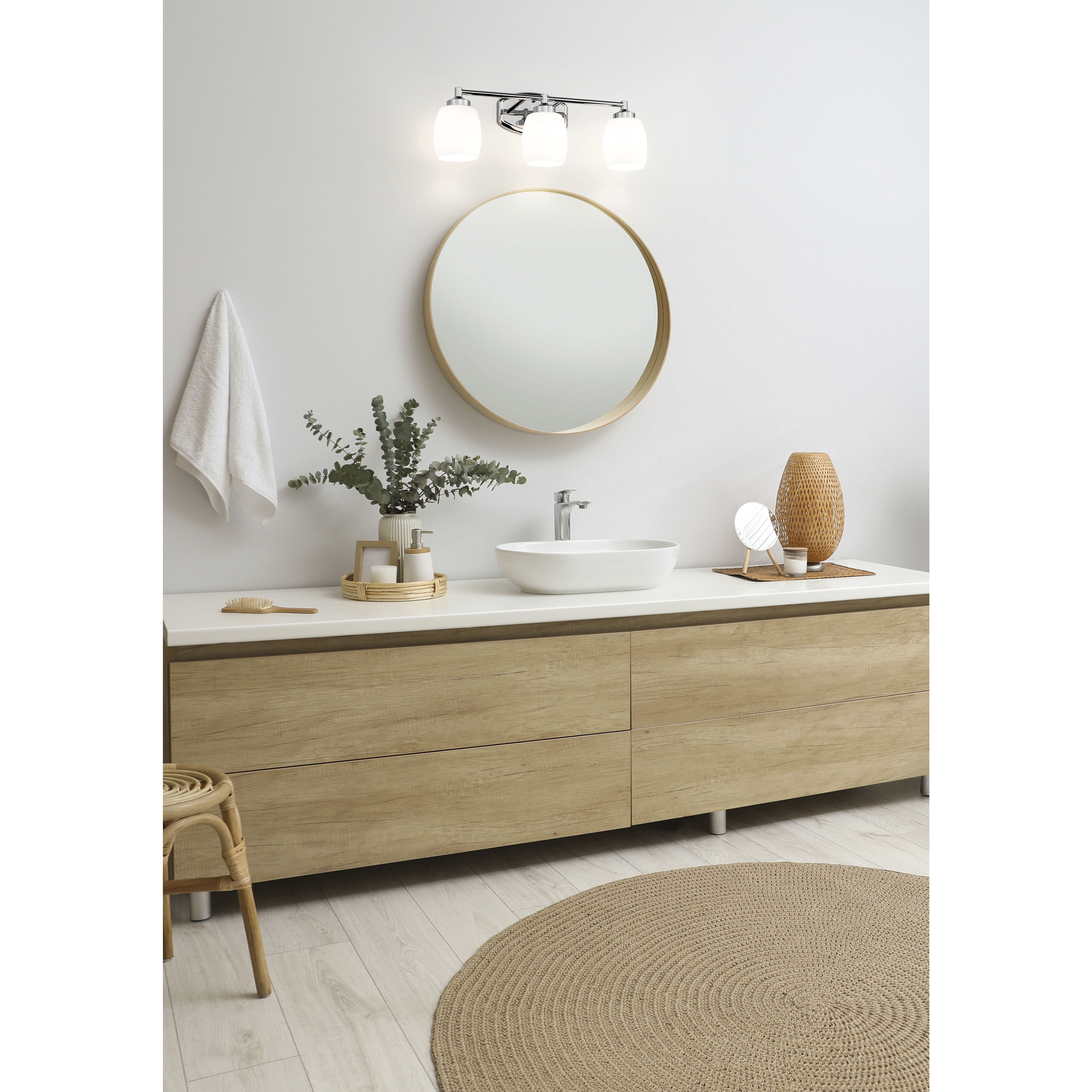 Kendrick 3 Light 23 inch Chrome Bath Vanity Light Wall Light
