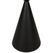 Zasa 26 X 18 inch Matte Black Side Table