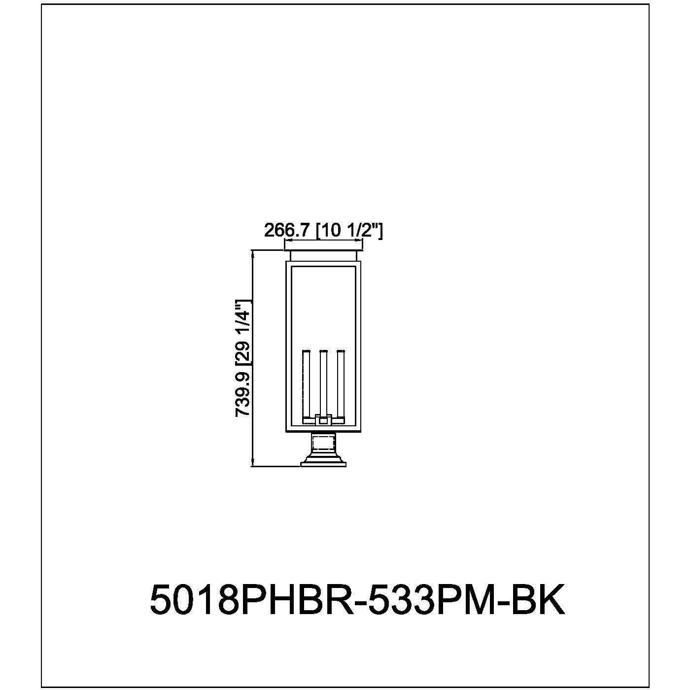 Nova 4 Light 29.5 inch Black Outdoor Pier Mounted Fixture