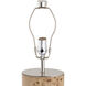 Cahill 28 inch 100 watt Natural Burl with Polished Nickel Table Lamp Portable Light