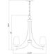 Joliet 5 Light 25 inch Burnished Brass Chandelier Ceiling Light