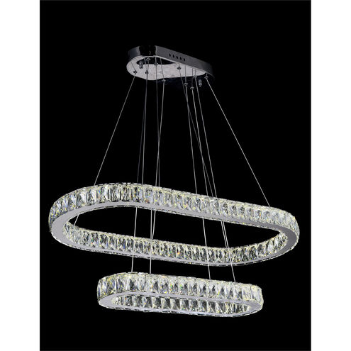 Milan LED 16 inch Chrome Chandelier Ceiling Light