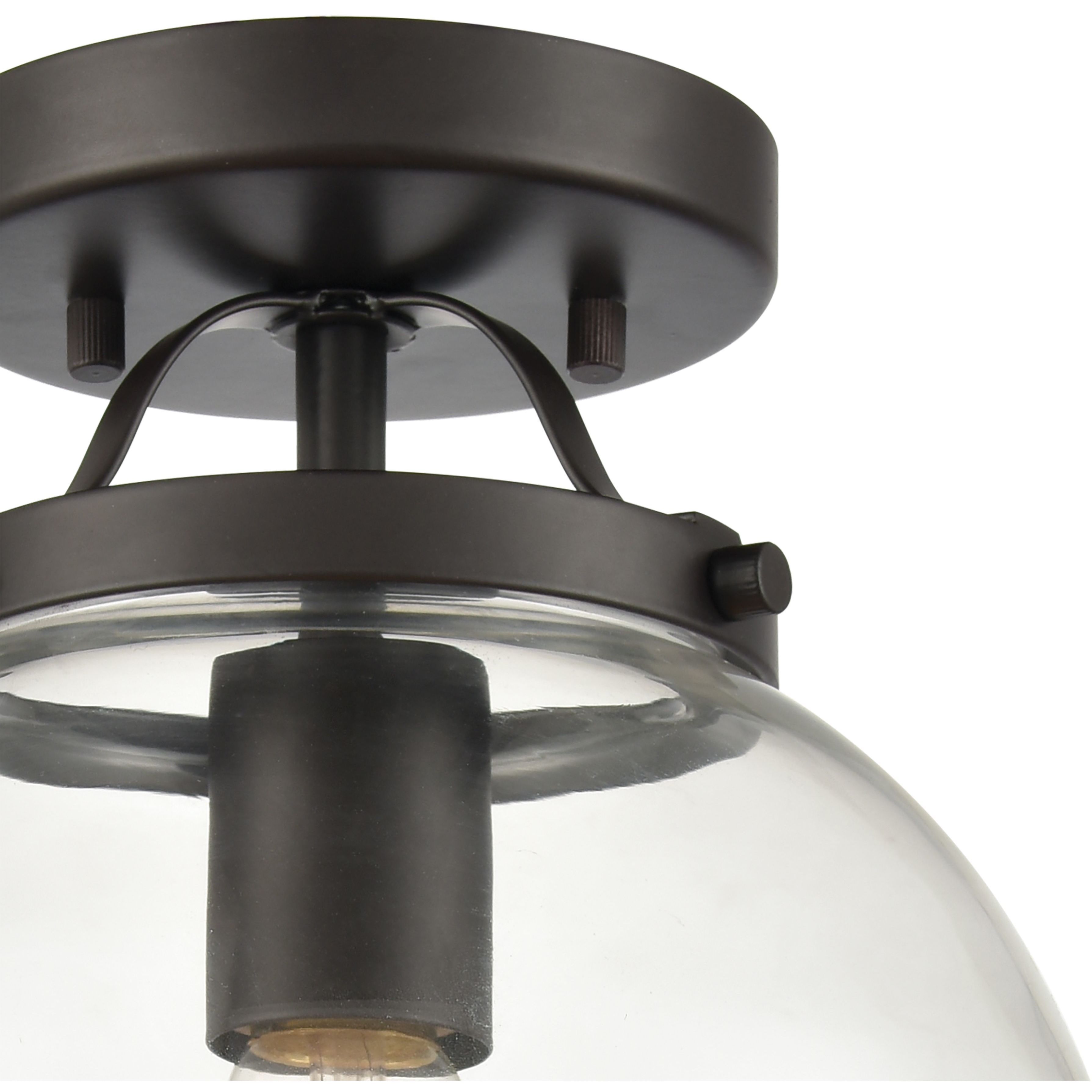 Bernice 1 Light 9 inch Oil Rubbed Bronze Semi Flush Mount Ceiling Light
