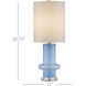Aquaviva 27.75 inch 150 watt Blue and Clear Table Lamp Portable Light