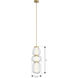 Cordel LED 9.5 inch Legacy Brass Mini Pendant Ceiling Light