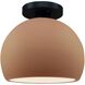Radiance LED 7 inch Adobe and Matte Black Semi Flush Ceiling Light