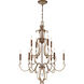 Magnolia Manor 10 Light 32.75 inch Pale Gold with Distressed Bronze Chandelier Ceiling Light