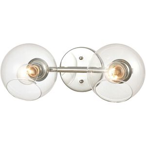 Claro 2 Light 16 inch Polished Chrome Vanity Light Wall Light