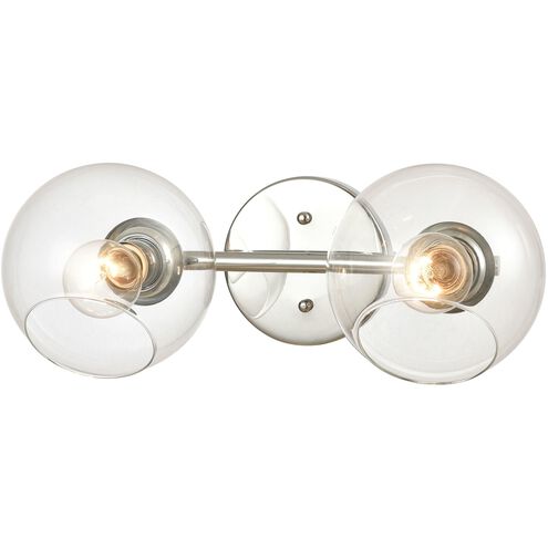 Claro 2 Light 16 inch Polished Chrome Vanity Light Wall Light