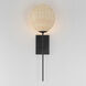 Maldives 1 Light 8 inch Black Wall Sconce Wall Light