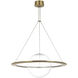 Barbara Barry Cosmos LED 27.5 inch Soft Brass Ring and Orb Chandelier Ceiling Light