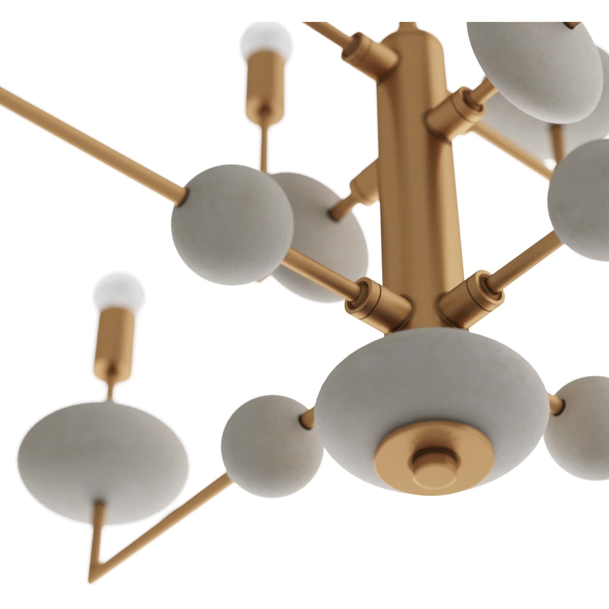 Vista 8 Light 36 inch Antique Brass Chandelier Ceiling Light