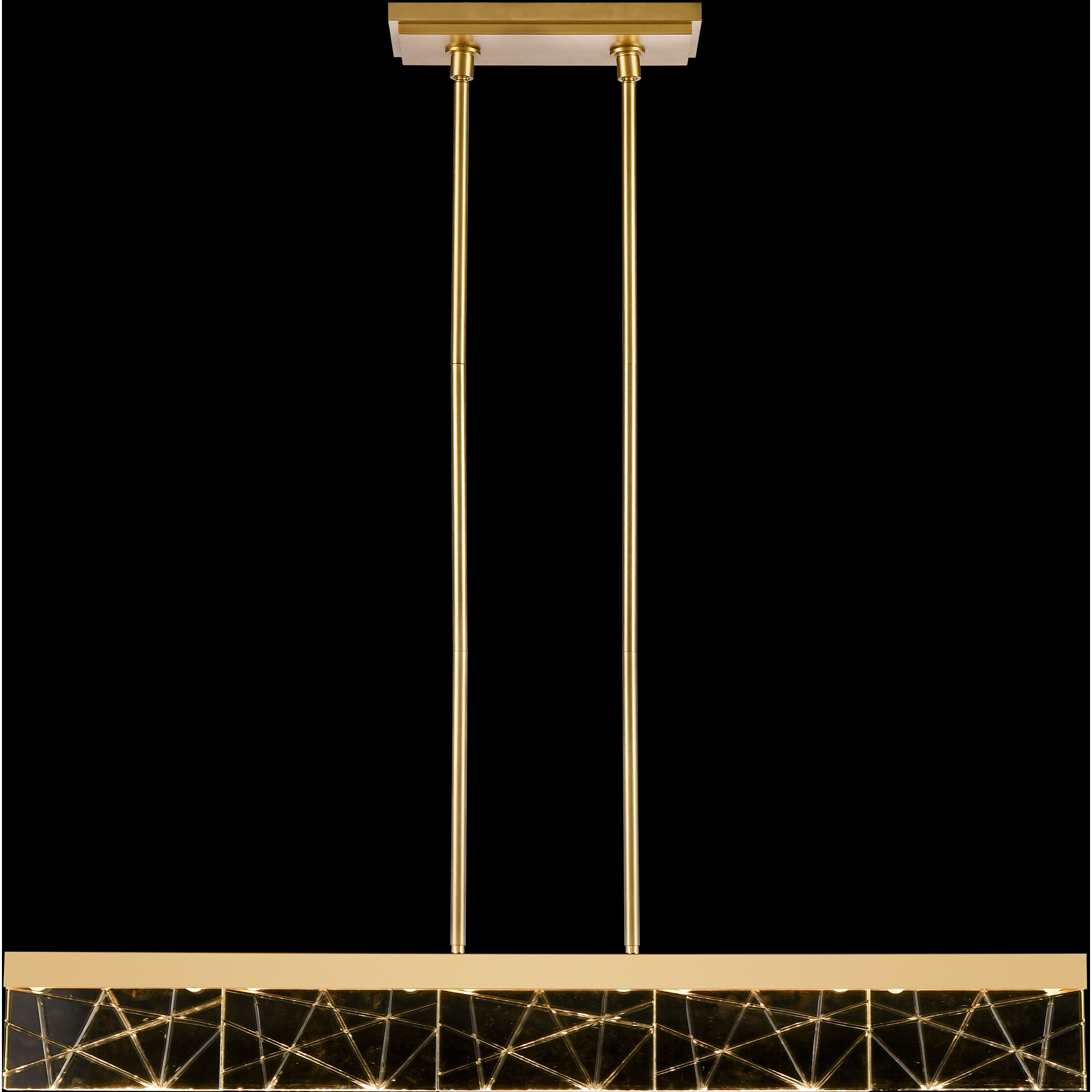 Lucus 1 Light 43.25 inch Aged Brass Linear Pendant Ceiling Light