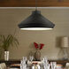Koma LED 15 inch Satin Black Pendant Ceiling Light
