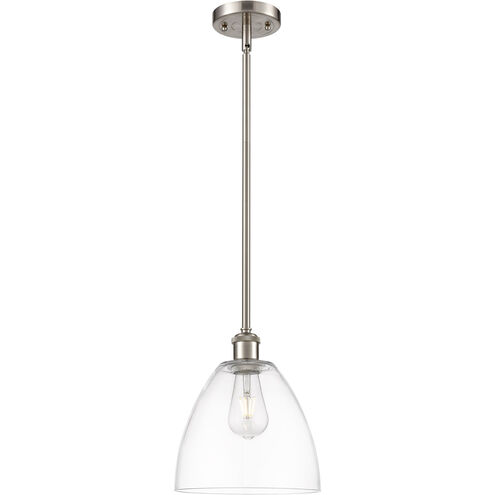 Ballston Dome 1 Light 9 inch Brushed Satin Nickel Mini Pendant Ceiling Light in Clear Glass