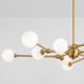 Orbe 10 Light 44.75 inch Brushed Brass Chandelier Ceiling Light