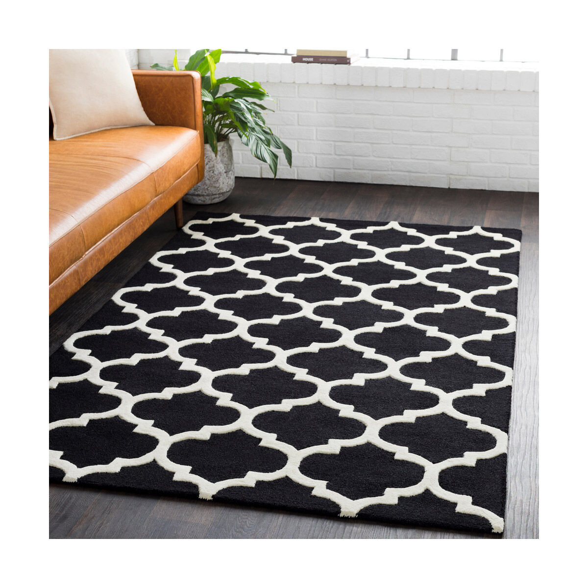 Pollack 36 X 24 inch Black Indoor Area Rug, Rectangle