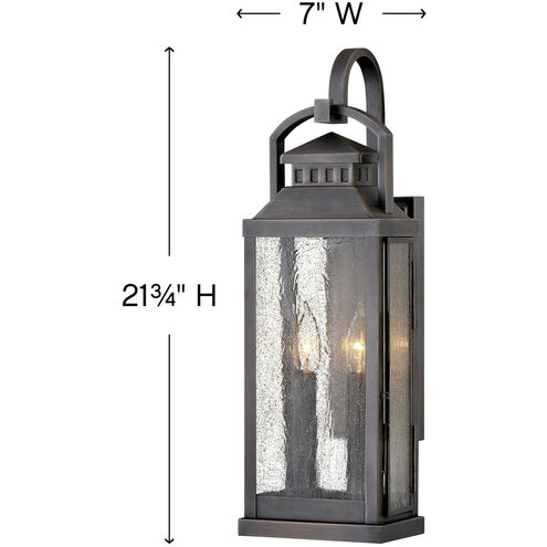 Heritage Revere LED 22 inch Blackened Brass Outdoor Wall Mount Lantern