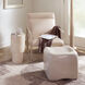 Hemingway Cream Leather Accent Chair, Inline