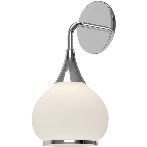 Alora Mood Hazel 1 Light 6.63 inch Chrome Bath Vanity Light Wall Light in Opal Glass