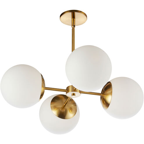 Dayana 4 Light 24 inch Aged Brass Chandelier Ceiling Light