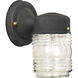 Puck 1 Light 7.75 inch Black Outdoor Sconce